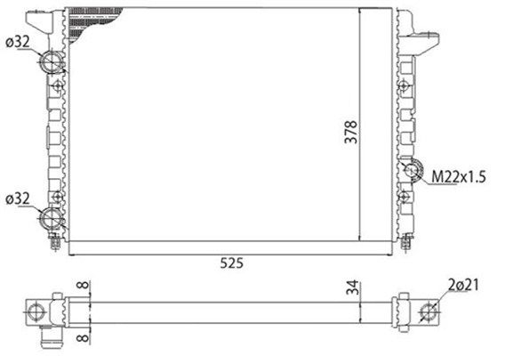 MAGNETI MARELLI Radiaator,mootorijahutus 350213104403